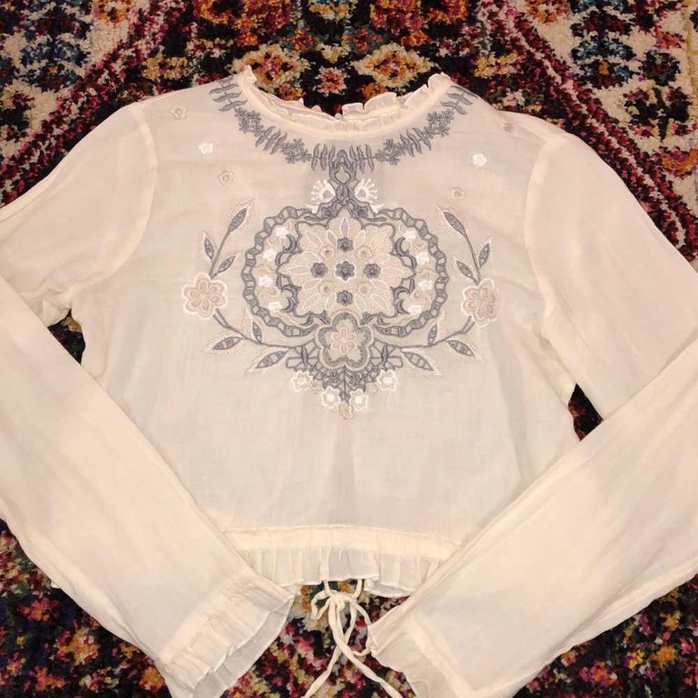 Zara Embroidered Top